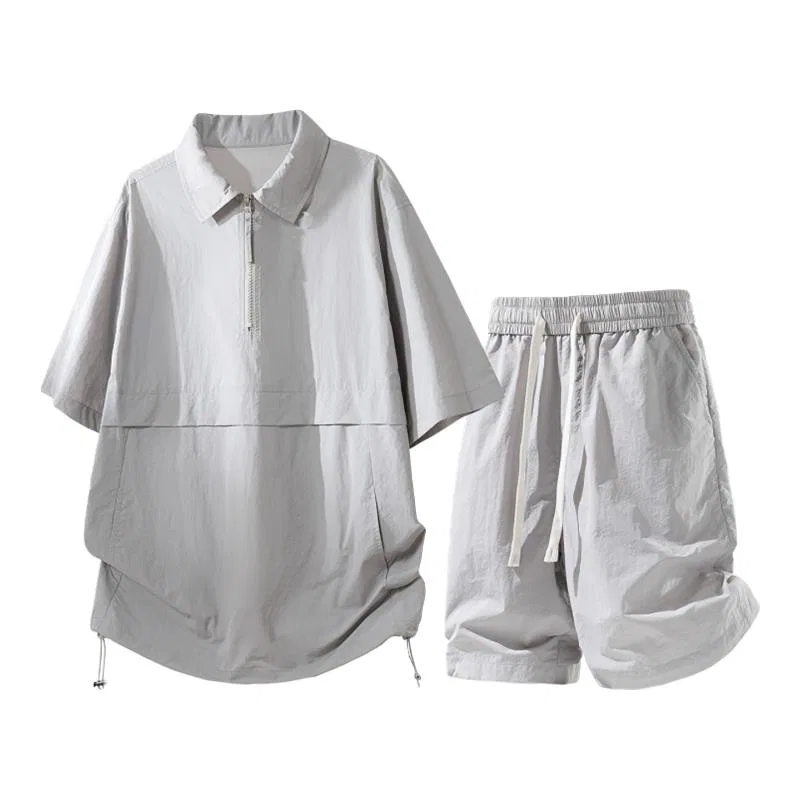 Детский комплект спортивной одежды с отложным воротником Sugarfunk, Upgraded White Gray