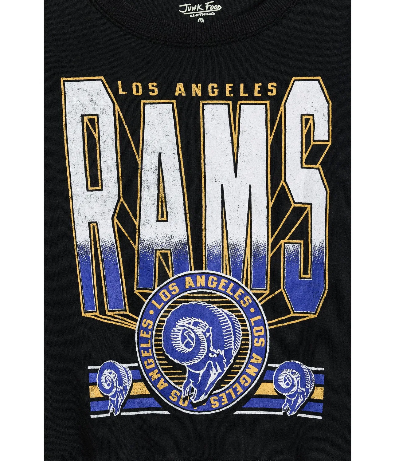 Флисовая толстовка с откидными плечами NFL Los Angeles Rams (для маленьких и больших детей) Junk Food Clothing Kids, True Black — фото 3