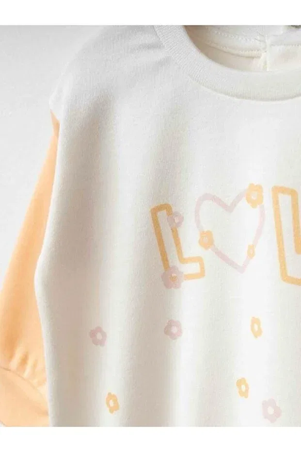 Детский спортивный костюм для девочек с принтом Love Written Zekids, Colored — фото 3