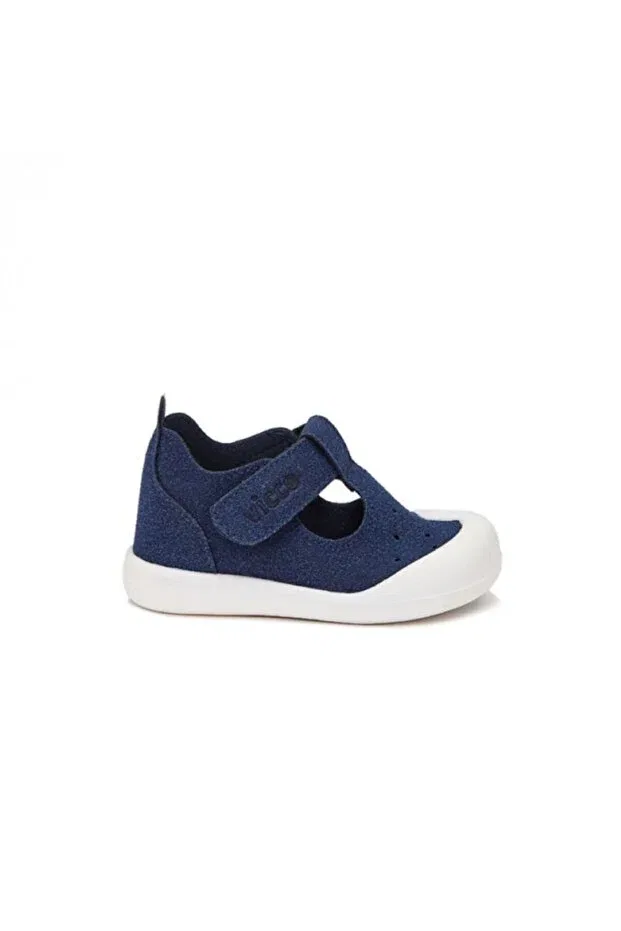 Детские анатомические ботинки на липучке Loro anatomical smart step sole first step shoes - onur ortopedik Vicco, Navy Blue — фото 2