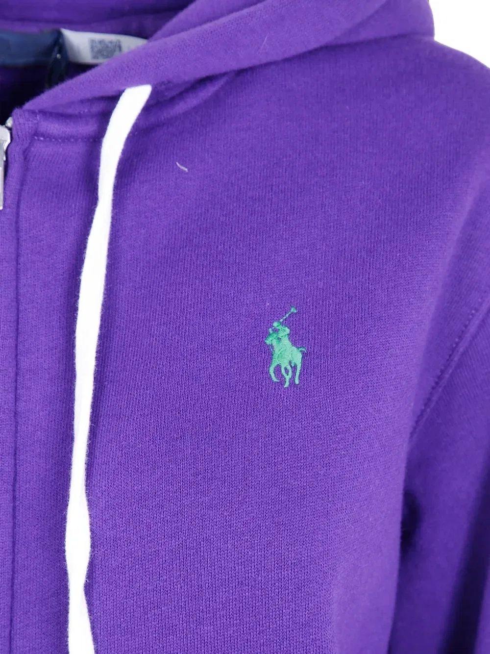 Худи на молнии с вышитым логотипом Polo Ralph Lauren, фиолетовый — фото 3