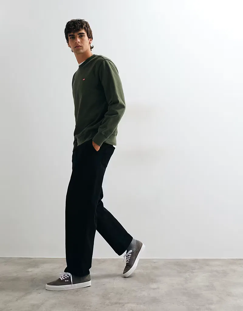 Свитшот original hallmark с логотипом Levi's, темно-оливковый — фото 2