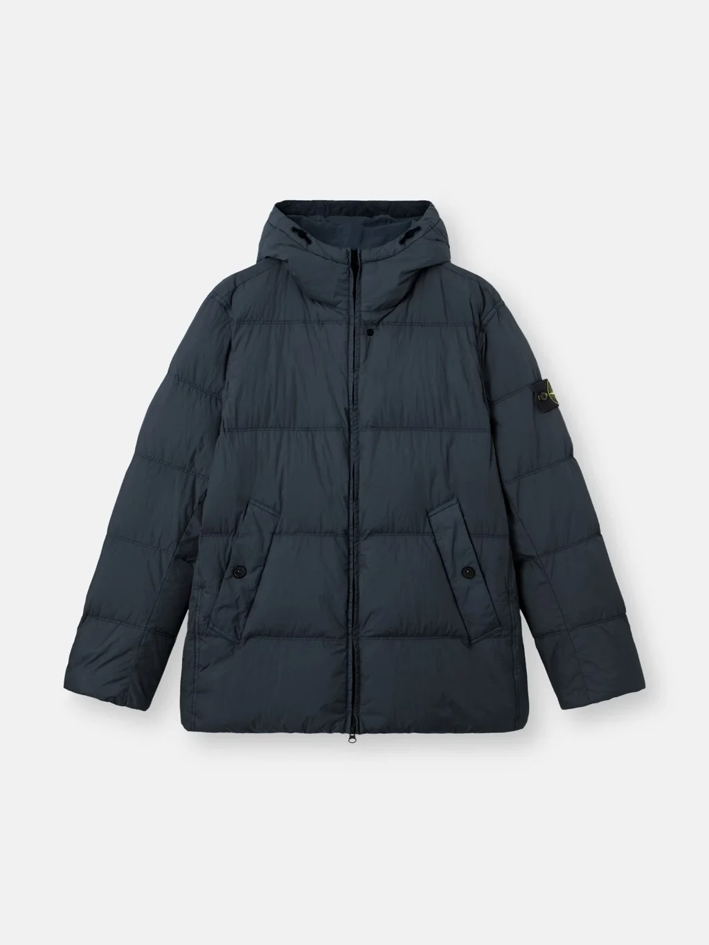 Мужской пуховик Stone Island Wind-resistant With Anti-drop Regular Fit, темно-синий — фото 2