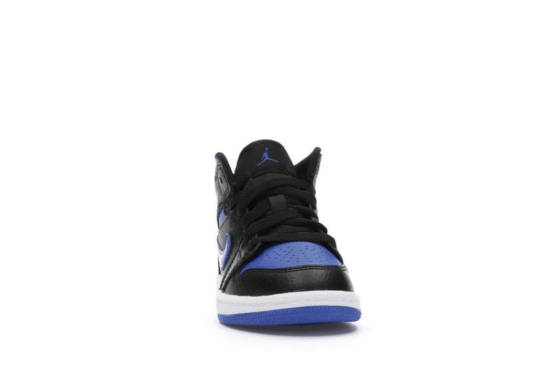 Детские кроссовки Lifestyle Jordan 1 Mid, Black/White-Hyper Royal — фото 2