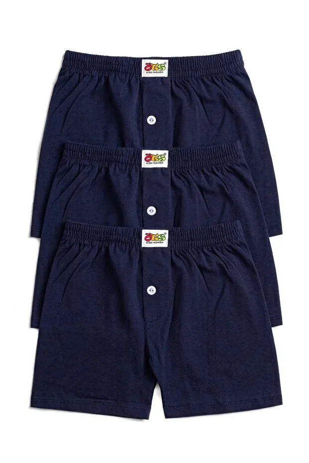 Детские боксеры для мальчиков хлопковые комплект 3 шт Öts, Navy Blue