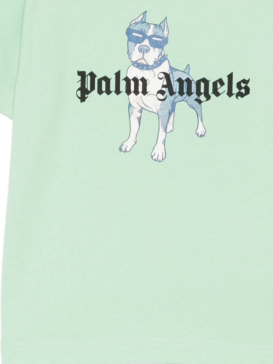 Футболка хлопковая зеленая Palm Angels, зеленый — фото 3