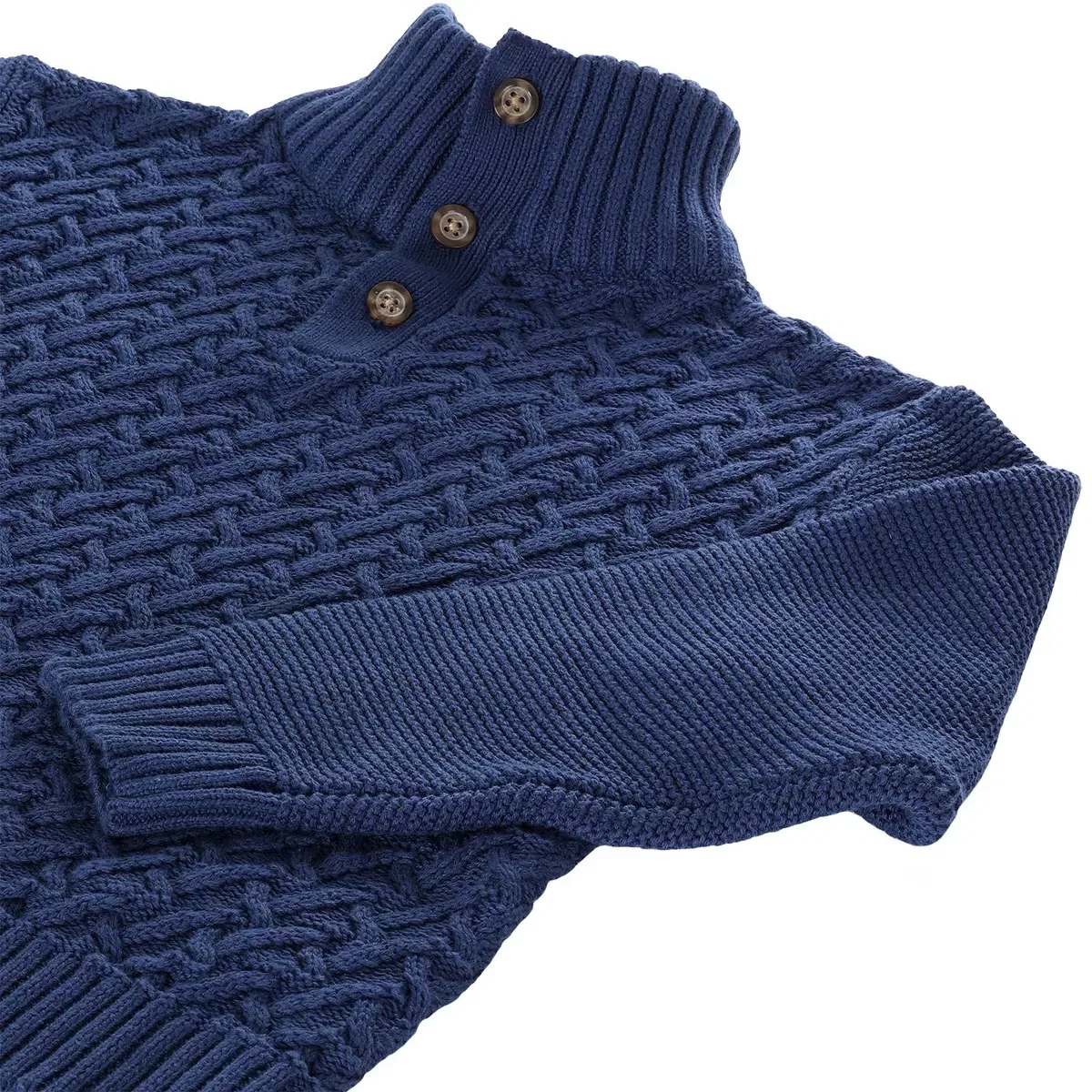 Детский джемпер с имитацией воротника-стойки GIOBERTI, Royal Blue — фото 4