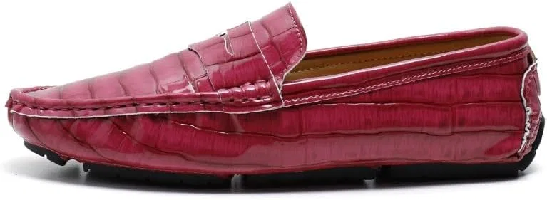 Мужские лоферы с клетчатым принтом Vegan Leather, Pink PUGHGAETZF