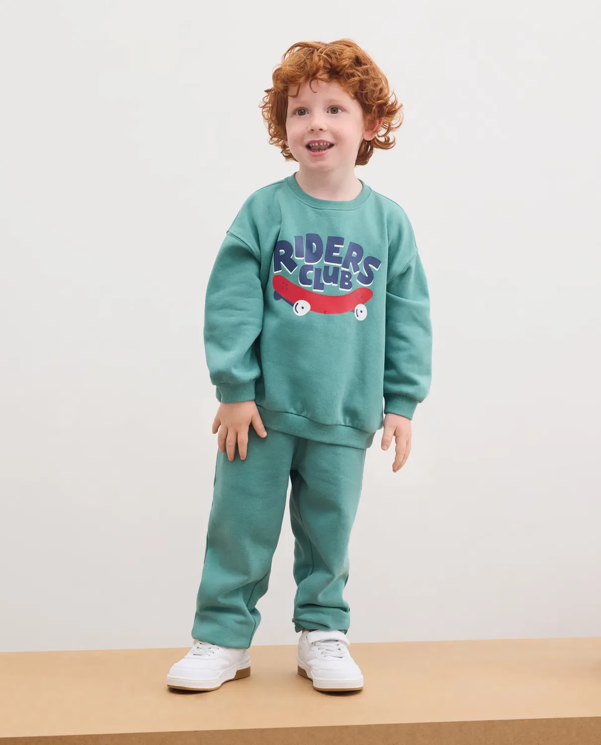 Детская худи для мальчиков с круглым вырезом Kids El Corte Inglés, Verde — фото 2