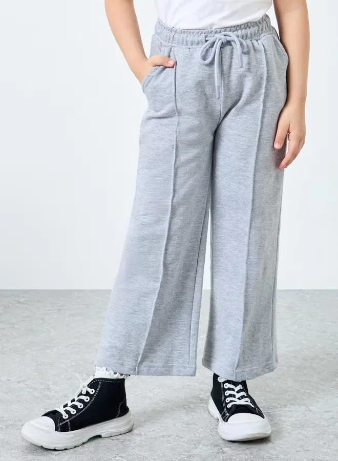 Брюки-джоггеры с защипами, модель Wide Leg, Styli, серый