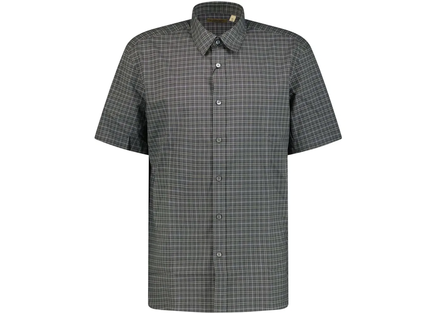 Мужская рубашка с коротким рукавом в клетку Burberry, Dark Grey
