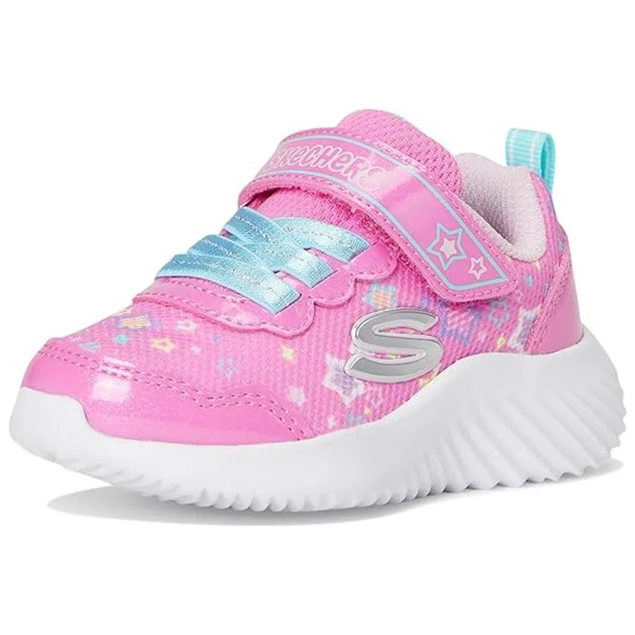 Детские спортивные кроссовки с принтом Bounder - Lil Star Skechers, Розовый — фото 2