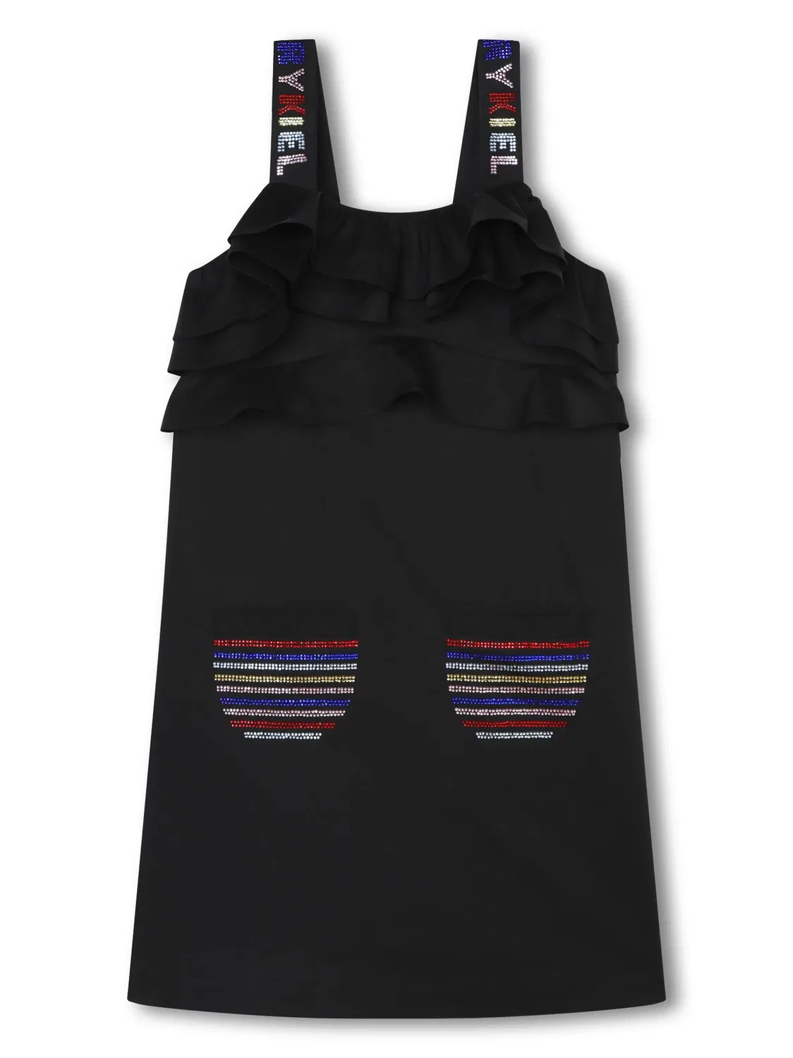 Платье с украшением из страз Sonia Rykiel, черный