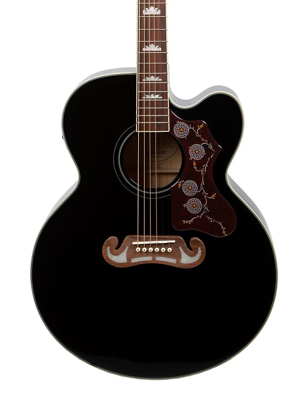 

Epiphone J-200 EC Studio Акустическая электрогитара, черный EEJ2BKGH1