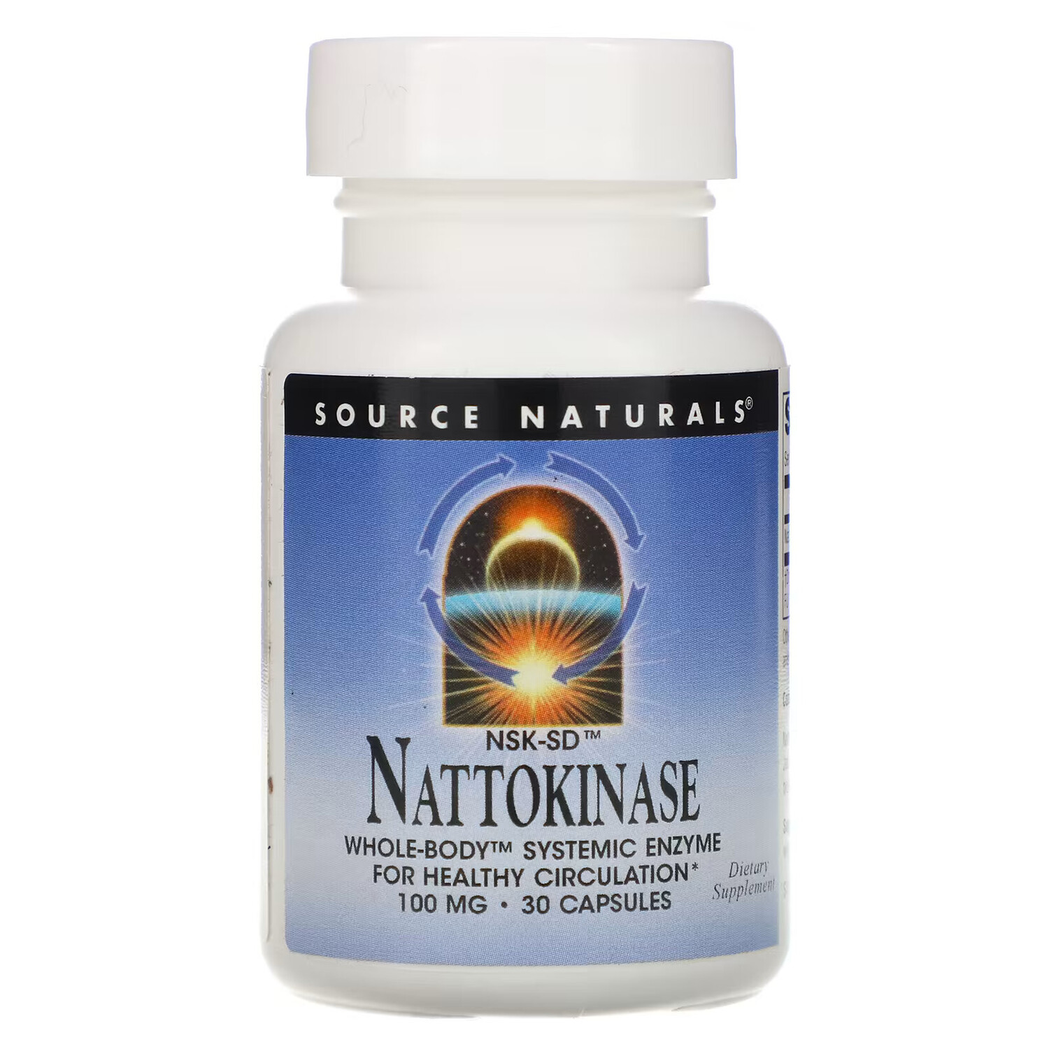 

Source Naturals, NSK-SD наттокиназа, 100 мг, 30 капсул