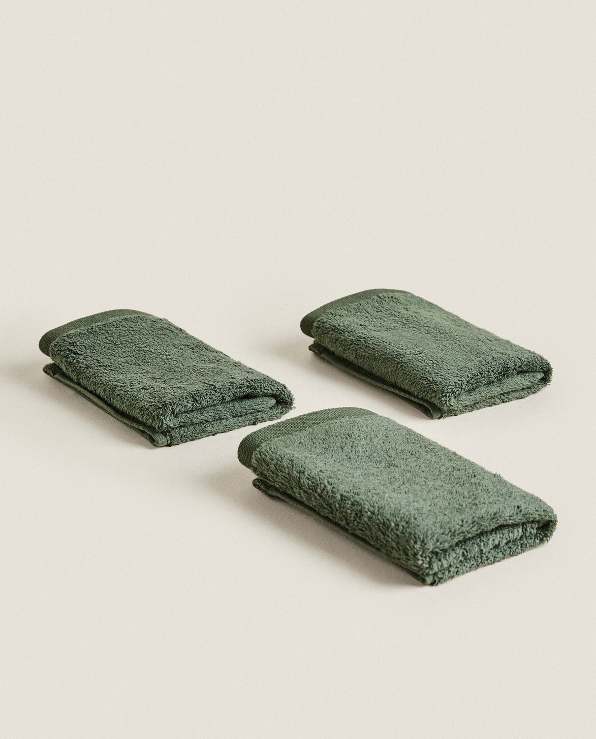 Набор полотенец Zara Home High Quality Cotton, 3 предмета, зеленый — фото 4