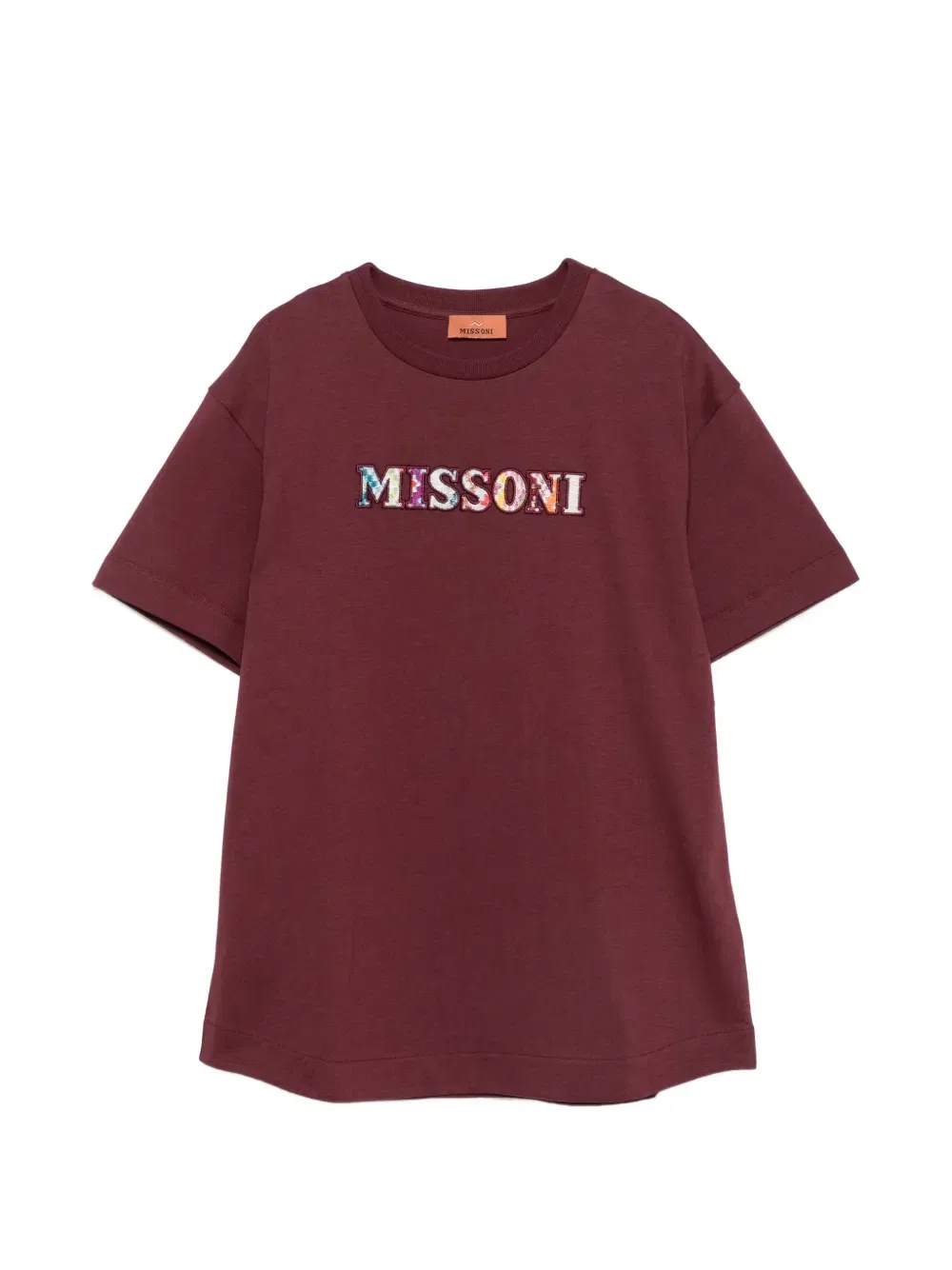 Футболка с логотипом-нашивкой Missoni Kids, красный