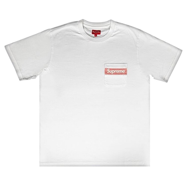 

Футболка Supreme Mesh Stripe Pocket Tee 'White', белый