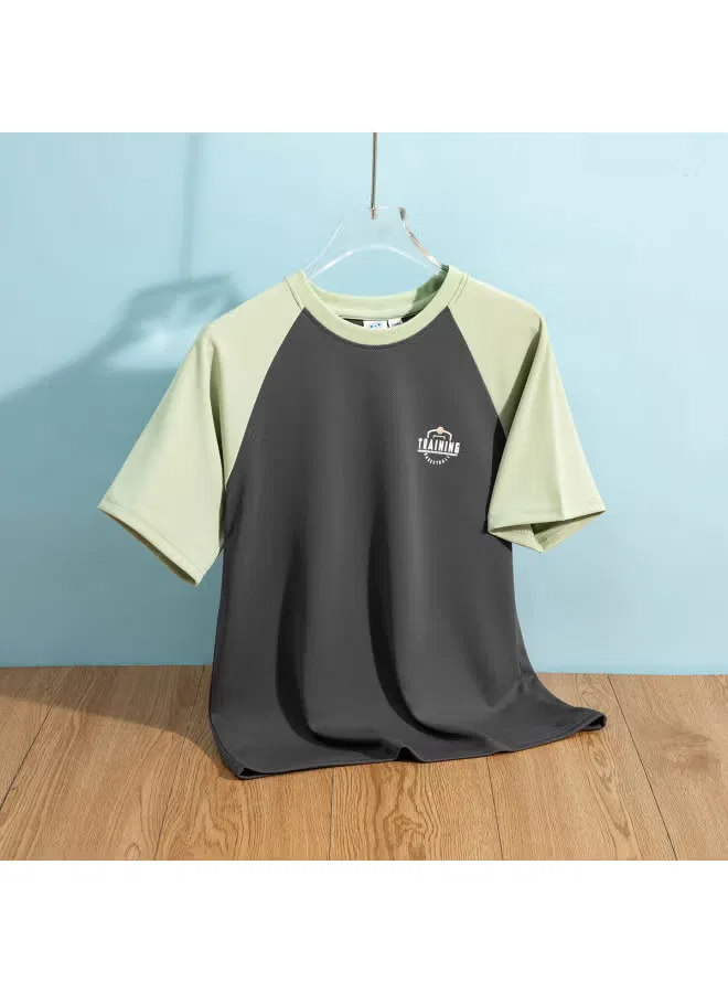 Футболка с коротким рукавом для мальчиков, быстросохнущая, модель 2025 Summer Youth Athletic Tee, Jeanswest, серый — фото 2