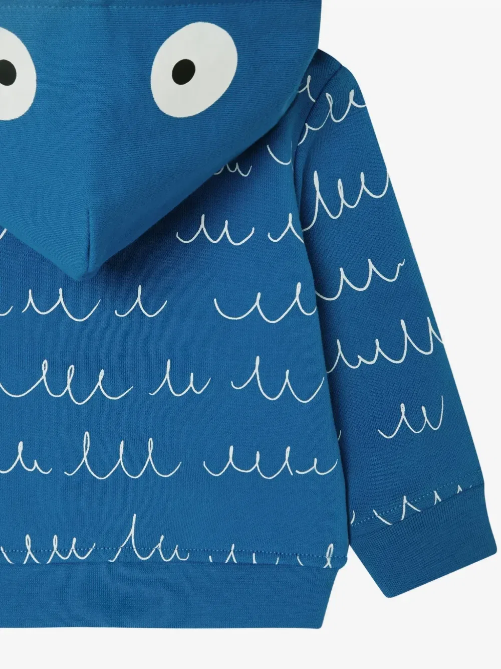 Худи на молнии с графичным принтом Stella McCartney Kids, синий — фото 4