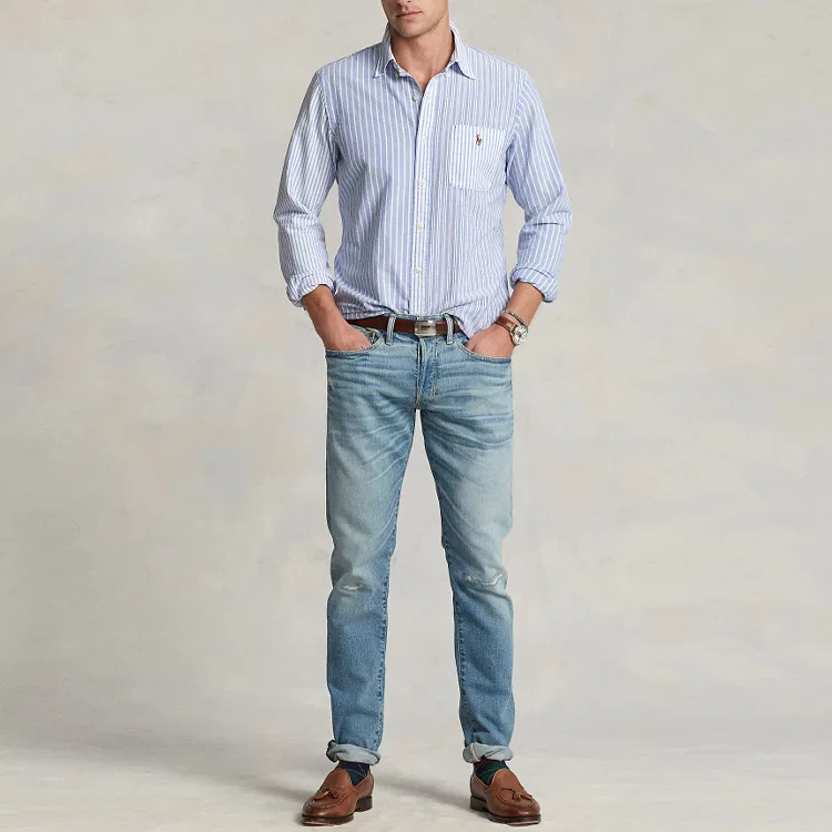 Мужская рубашка классическая Light Blue Polo Ralph Lauren — фото 3