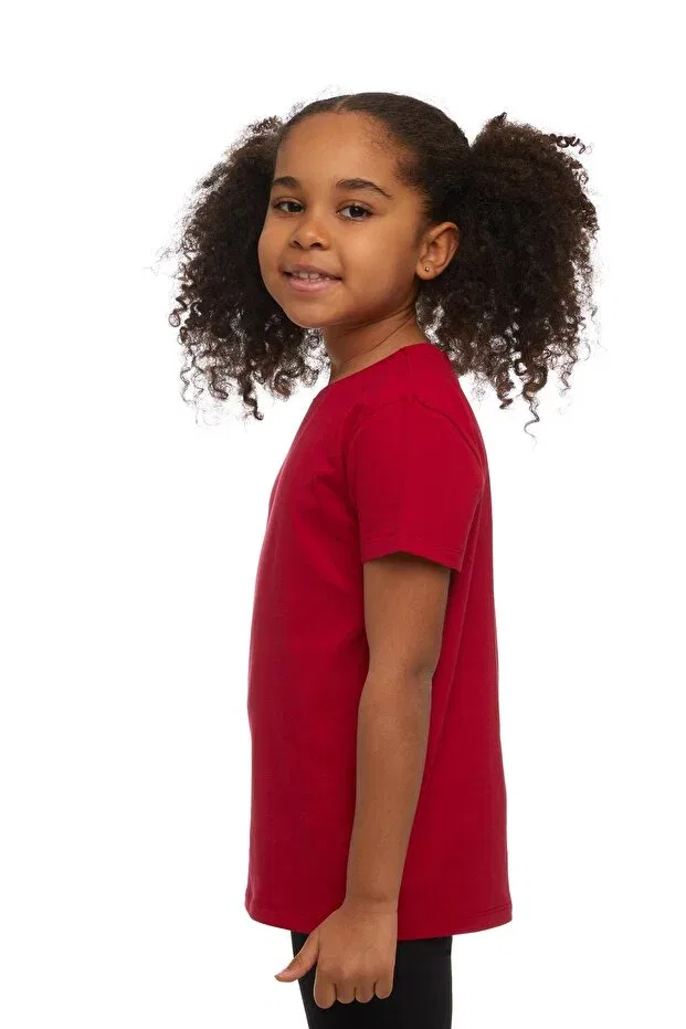 Детская футболка для девочек хлопковая Lovetti, Poppy Red — фото 3