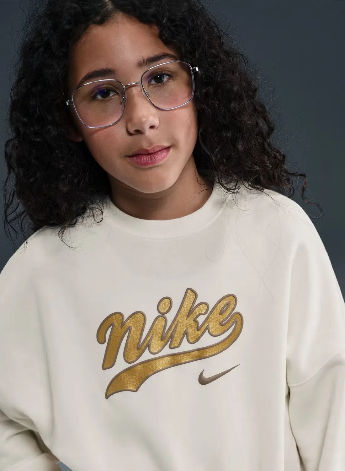Свитшот с принтом Trend Fleece Nike, айвори — фото 3