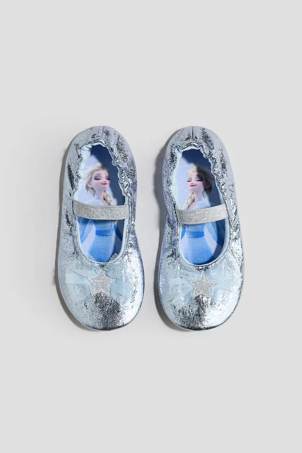 Сверкающие балетные туфли H&M, Silberfarben/Eiskönigin