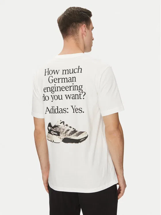 Футболка regular fit German Engineering Graphic Adidas, белый — фото 3