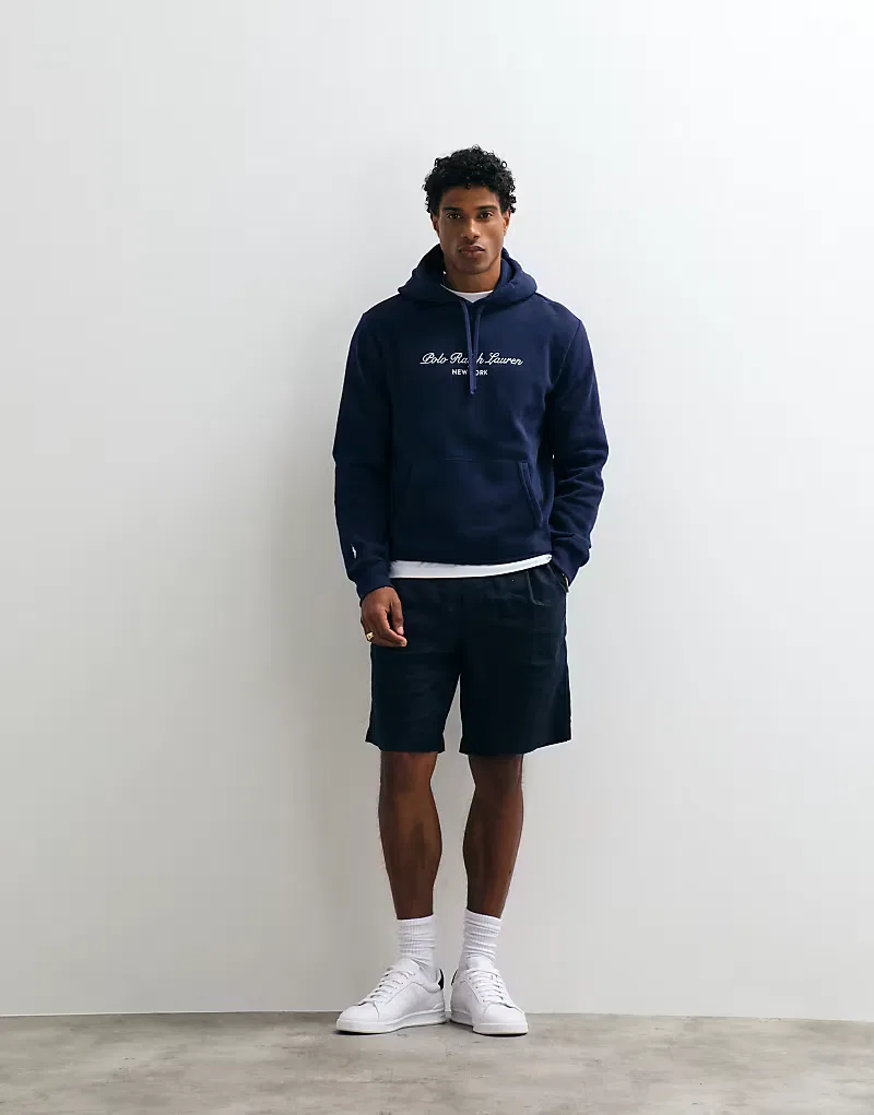 Толстовка Polo Ralph Lauren с крупным логотипом, темно-синий — фото 3