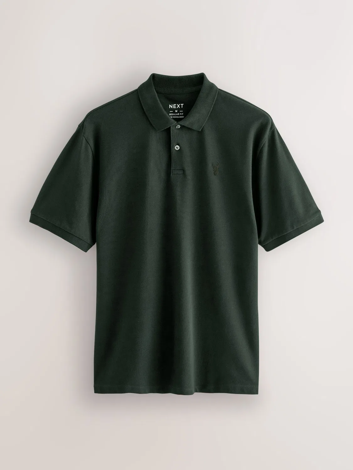 Поло Regular Fit из пике, Olive Green Next — фото 4