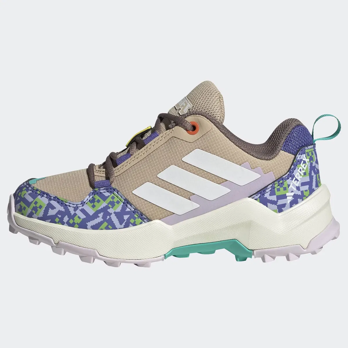 Детские кроссовки для походов Terrex AX4R Minecraft Hiking Shoe Adidas Terrex, Magic Beige Ftwr White Semi Impact Orange — фото 2