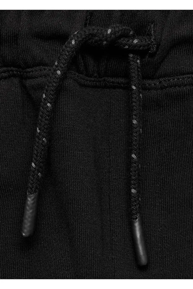 Детские джоггеры для девочек хлопковые Mango Kids, Black — фото 3