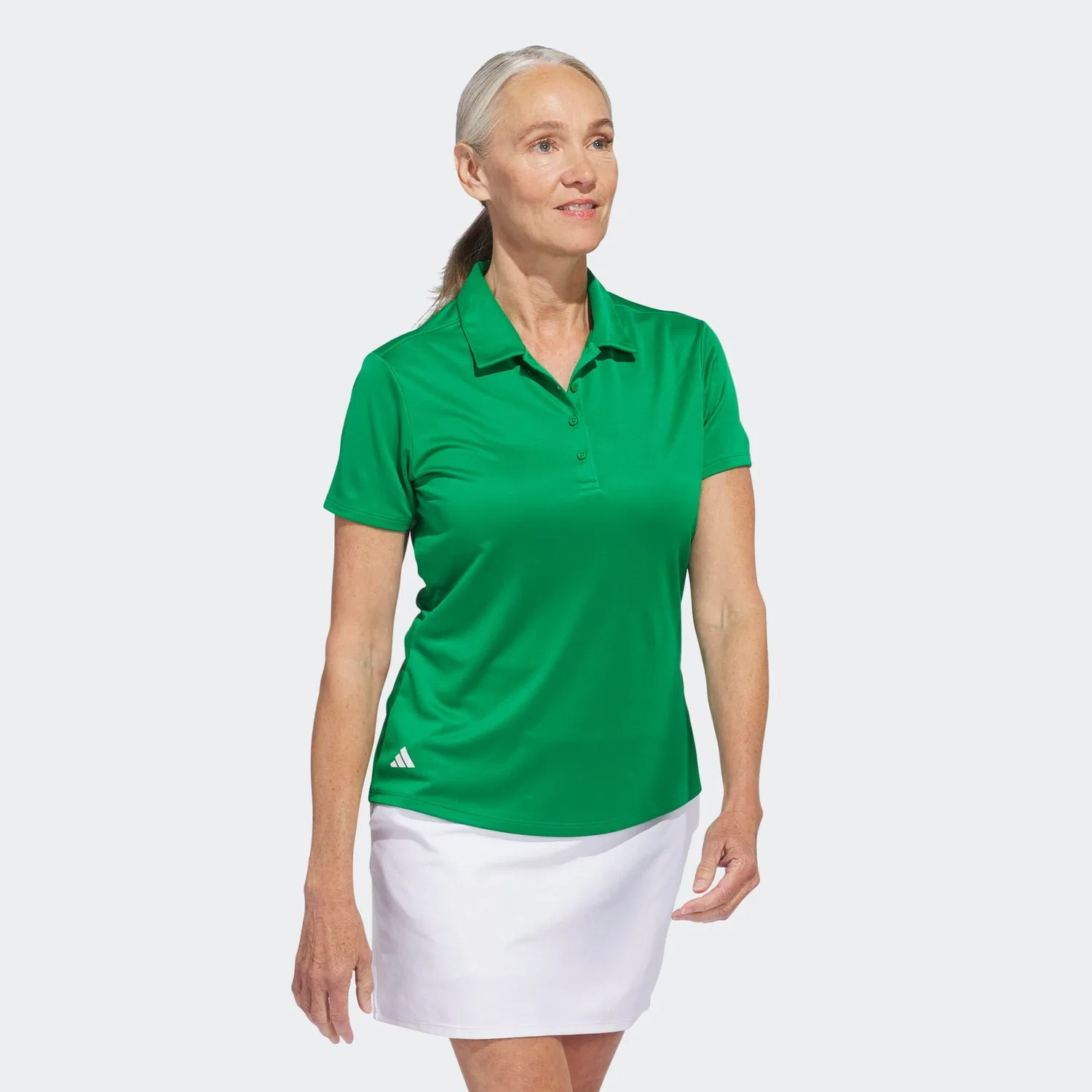 Женское поло с коротким рукавом из легкого пике Adidas Performance, Green — фото 2