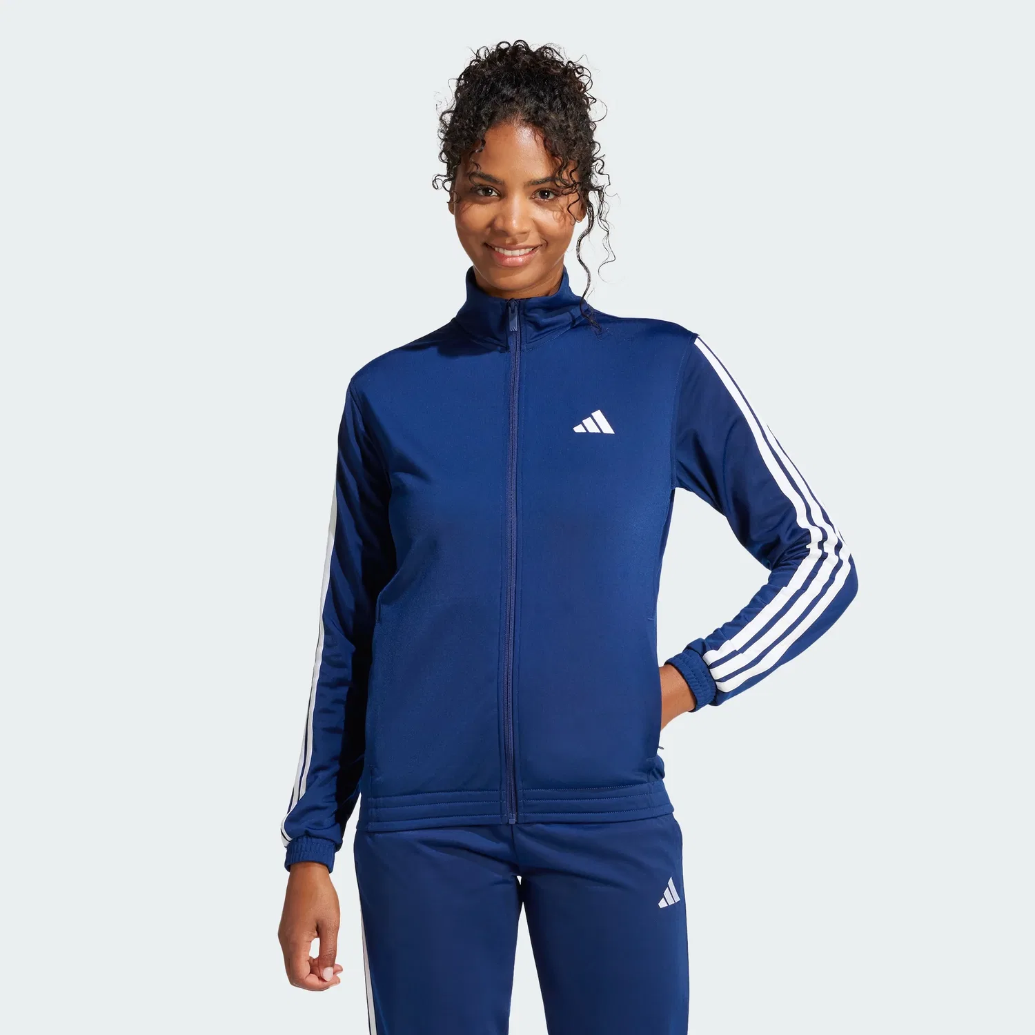 Женская куртка-трек adidas DAYREADY TRACKTOP, Dark Blue / White