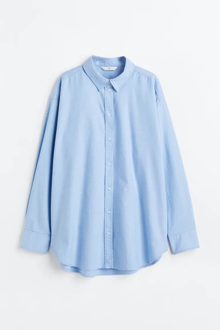 

Рубашка H&M Oxford, светло-голубой
