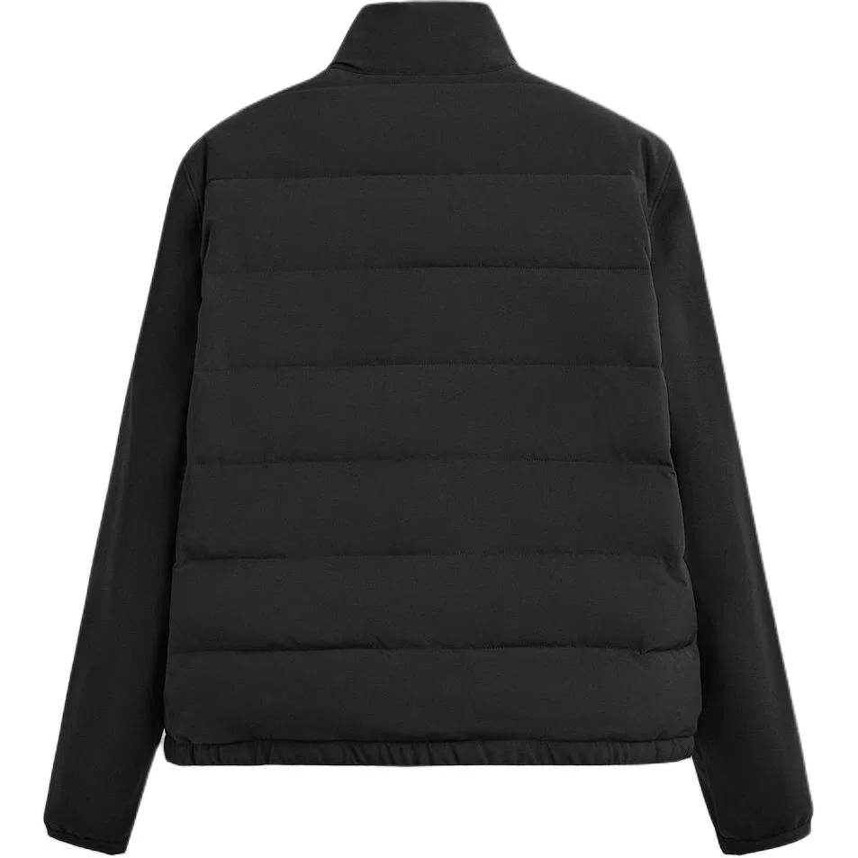 Мужской пуховик с воротником-стойкой Black ZARA, Черный — фото 3