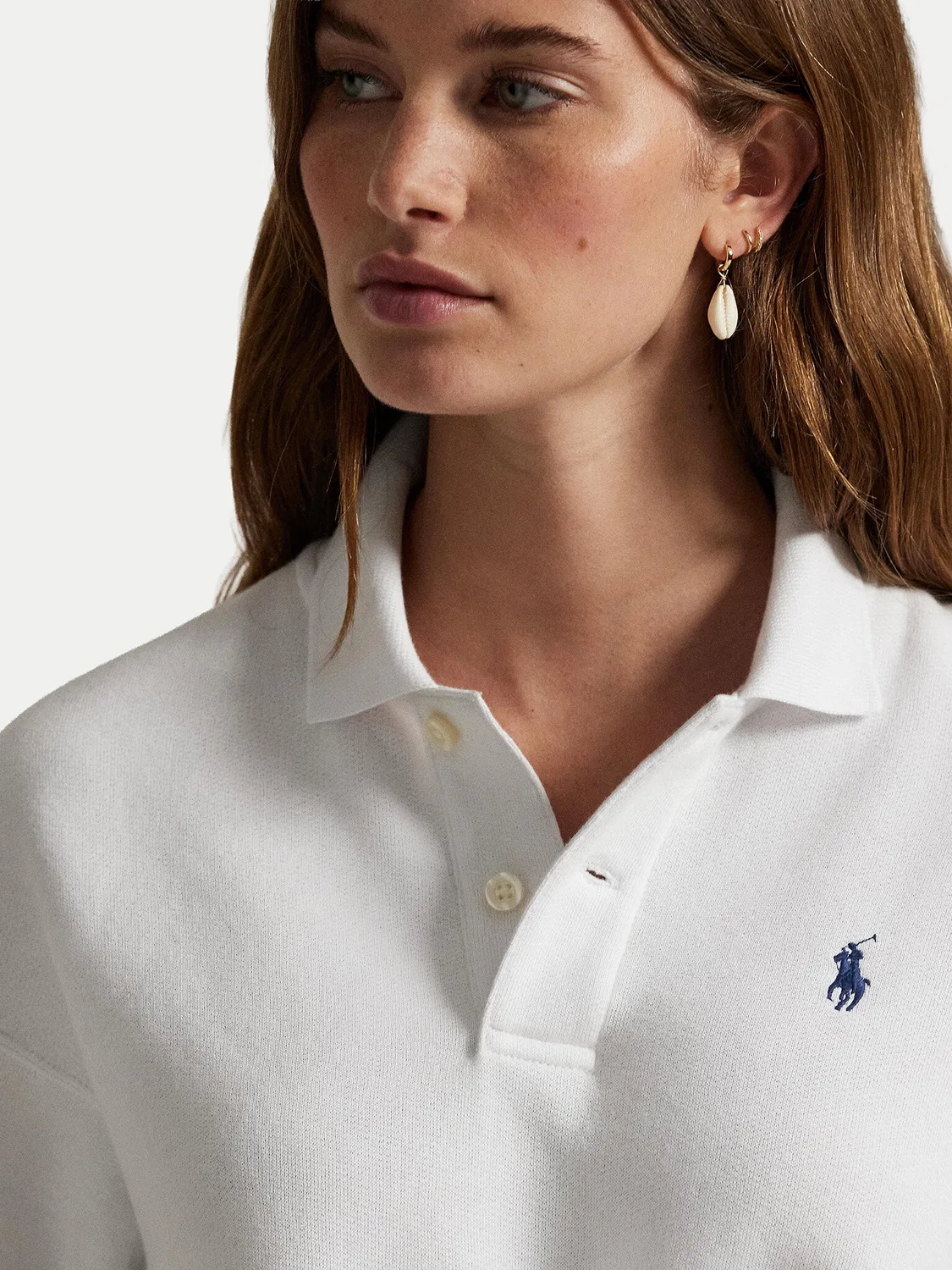 Женское поло стандартного кроя Polo Ralph Lauren, белый — фото 4