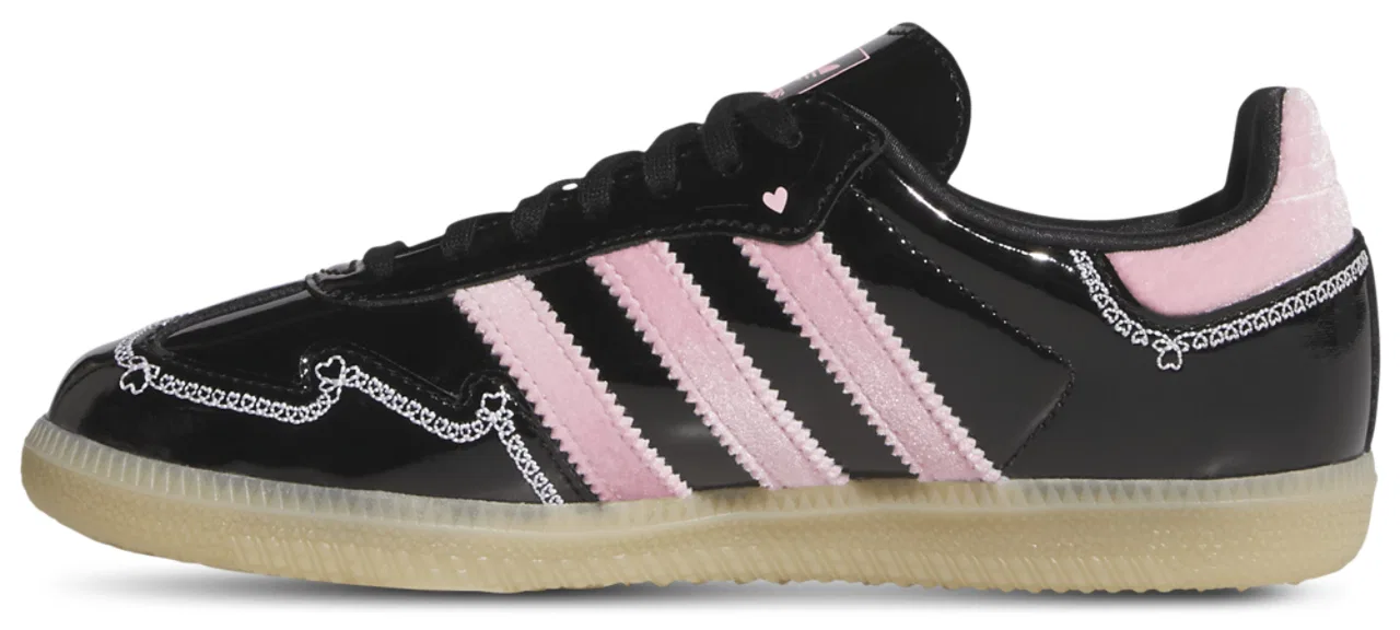 Кроссовки для девочек Samba OG Adidas, цвет Black/Pink/White — фото 2