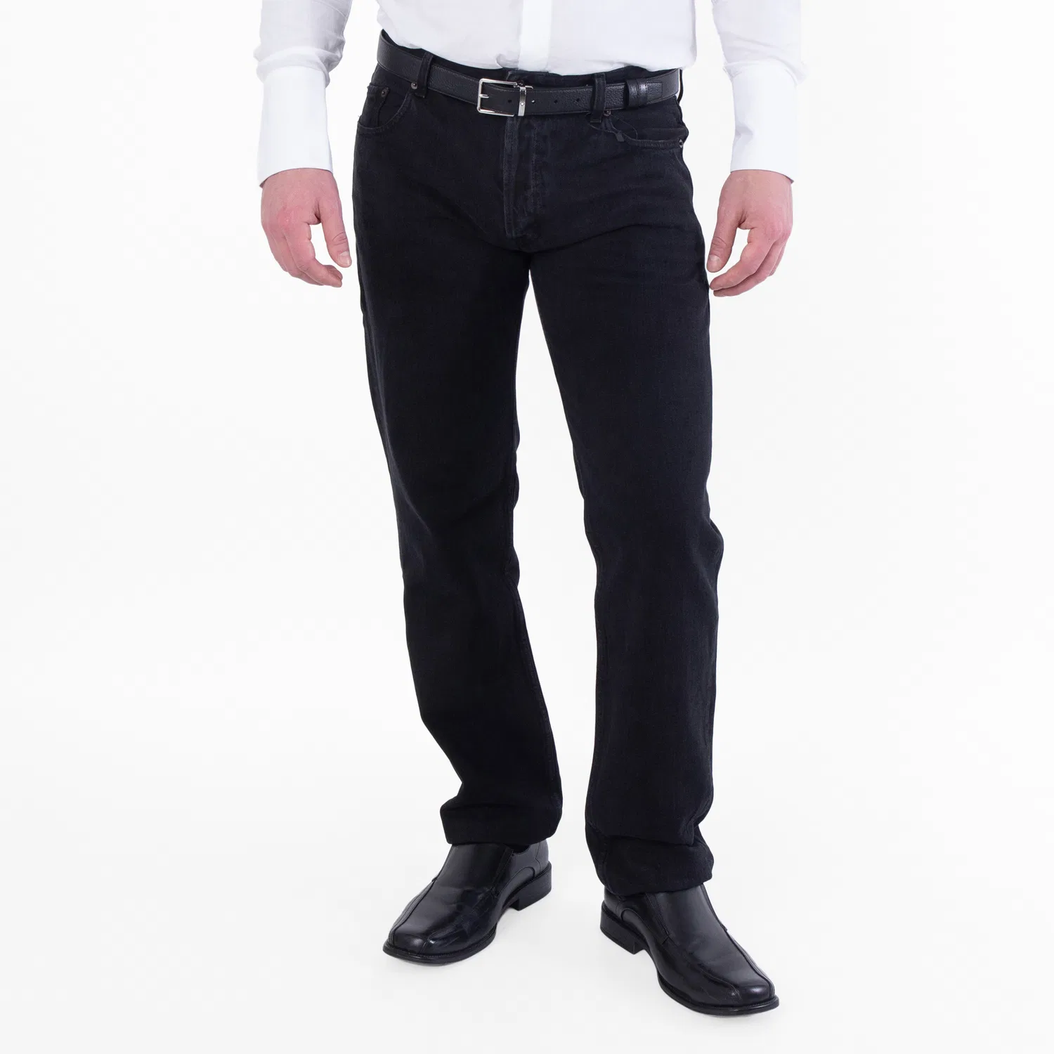 Джинсы прямого кроя Saint Laurent, Plain Carbon Black