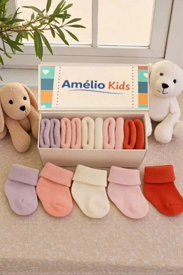 Детский комплект носков хлопковый органический из 5 штук Amélio Kids, Multicolor — фото 3