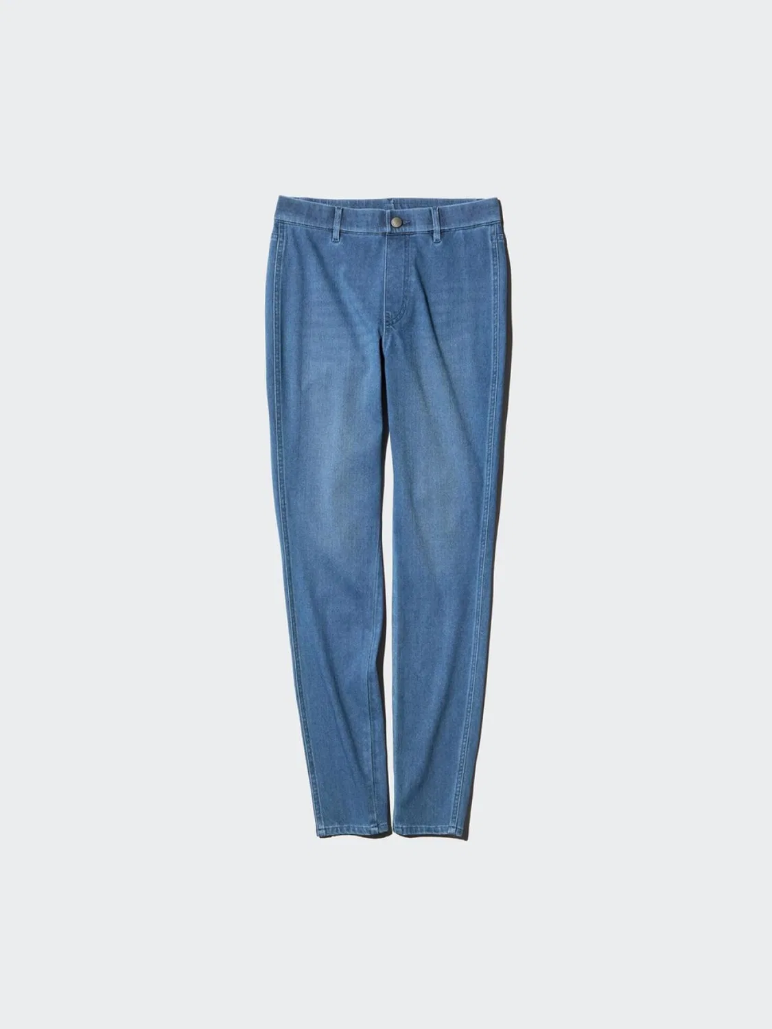 Джинсы зауженные с высокой эластичностью Uniqlo, синий