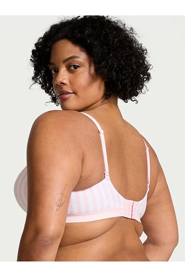 Женский бюстгальтер полуграция с легкой подкладкой Victoria'S Secret, Pink Striped — фото 3