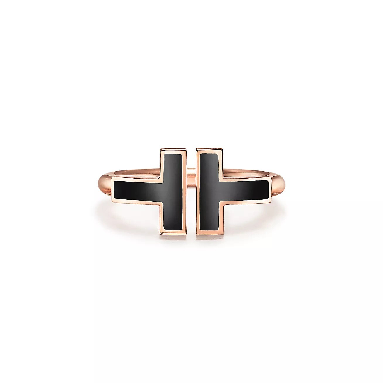 

Кольцо Tiffany & Co. Black Onyx Wire, розовое золото