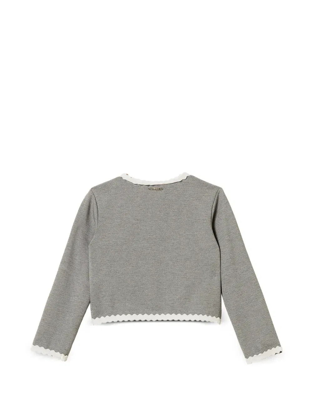 Кардиган на молнии с фестонами TWINSET Kids, серый — фото 2