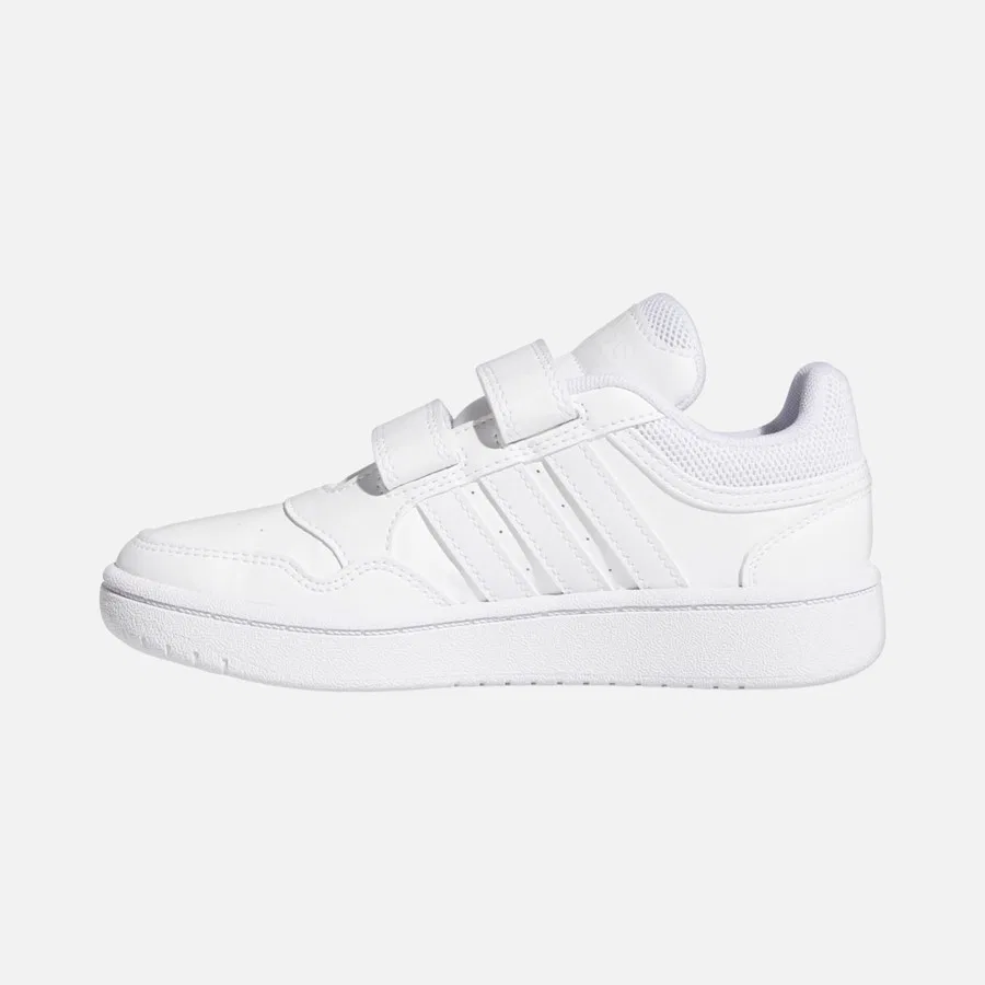 Детские спортивные кроссовки с закрытым носком Hoops 3.0 (PS) adidas, Белый — фото 4