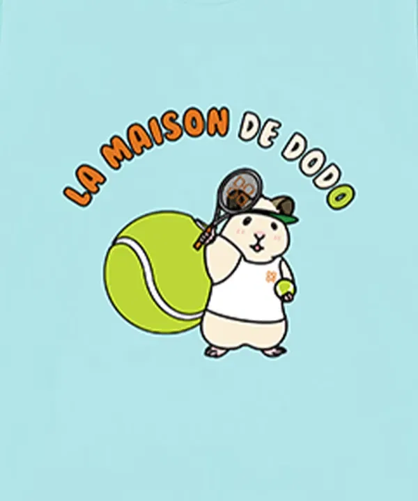 Футболка с теннисным хомяком, Simply dodo, La Maison De Dodo, голубой — фото 2