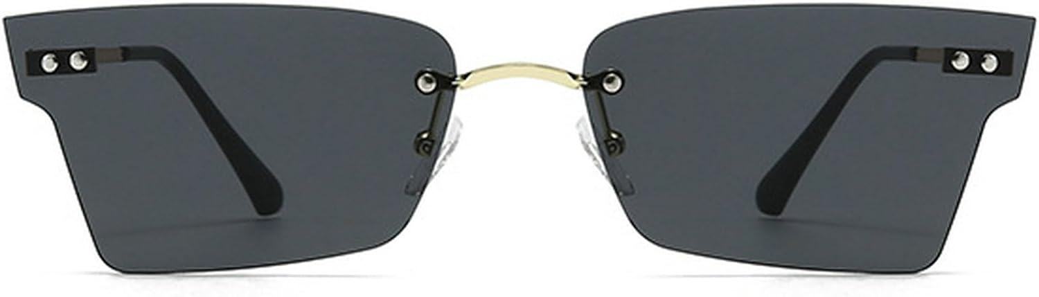 

Солнцезащитные очки без оправы прямоугольной формы для женщин и мужчин, модные солнцезащитные очки, маленькие квадратные солнцезащитные очки для женщин, летние очки для путешествий mincl, Black