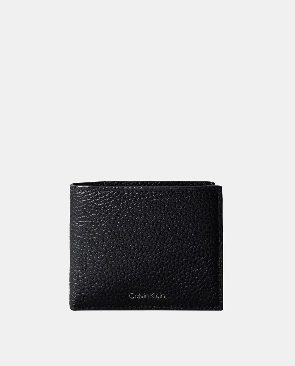 Мужской гладкий кошелек Calvin Klein, черный
