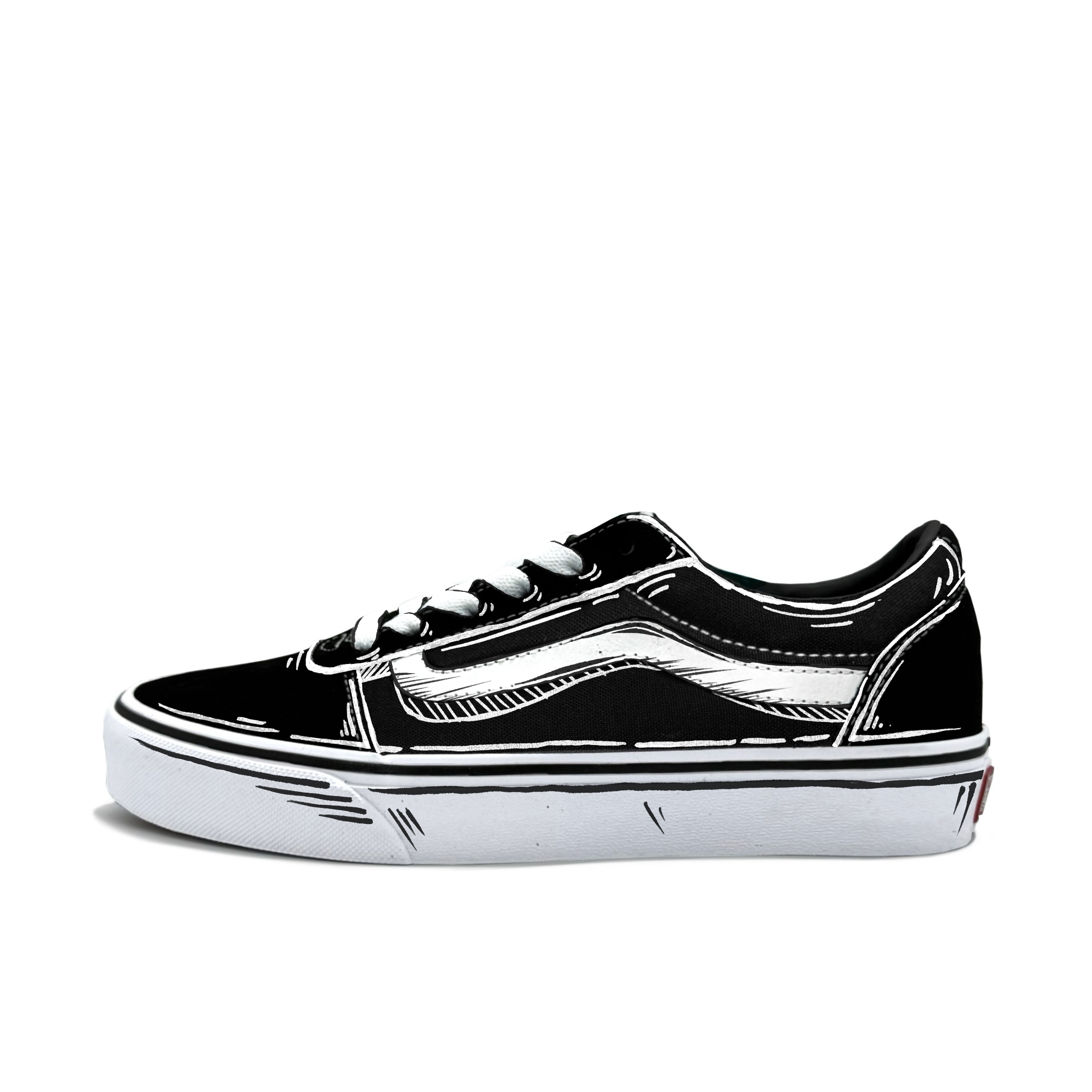 

Vans Износостойкие низкие кроссовки Ward для скейтбординга, мужские, черные